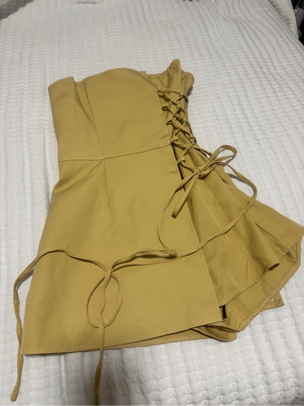 PrettyLittleThing Mustard Romper